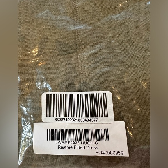 Lunya Restore Fitted Dress in softest cotton sizes Small & Medium Olive green - Picture 3 of 6